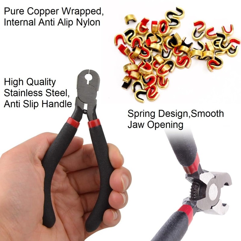AHOSOUTLY Archery Bow String Nocking Points Pliers Strings Knock Set