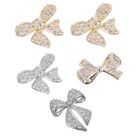 BIUDECO Elegant Manicure Rhinestones 5pcs Nail Art Decals Easy to Use Present for Women Random Style