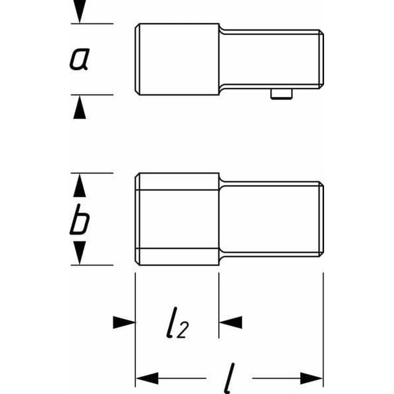 HAZET 6423C 50 mm Insert Adapter - Chrome-Plated