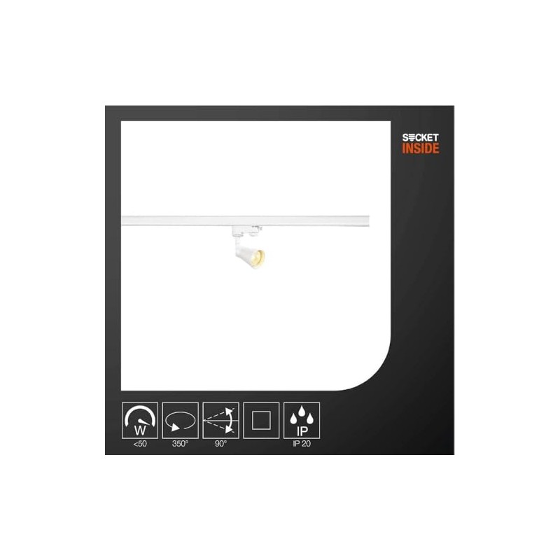 SLV AVO Spot with 3P Adapter, White, 1x GU10, Max