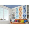 Seamless Retro Pattern Wall Decal | Hexagon Shapes | Modern
