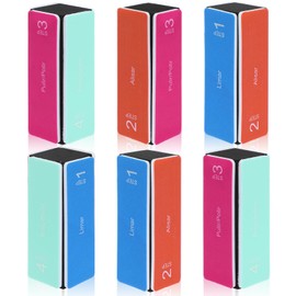 COMNICO Pack of 6 Nail Polishing Block, Nail Files Block, 4 Stage Removes Edges and Instantly Creates a High Gloss Professional Nail Files Polisher
