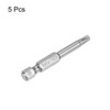 sourcing map 5pcs TS25 Magnetic Security Star 5 Point Screwdriver