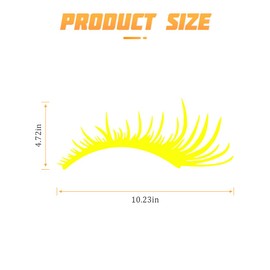 Eyelash Decal for Car Headlight, 2 Pairs Auto Bumper Window Eyelashes Stickers, Car Body Sticker Decoration, Waterproof Decals for Vehicle Door Trunk Tail, Cover Scratches (Yellow)