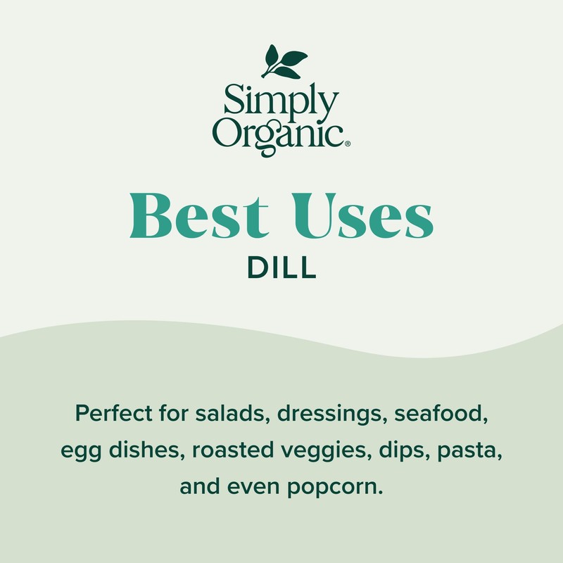 Simply Organic Dill Weed Cut & Sifted Certified Organic, 0.81-Ounce