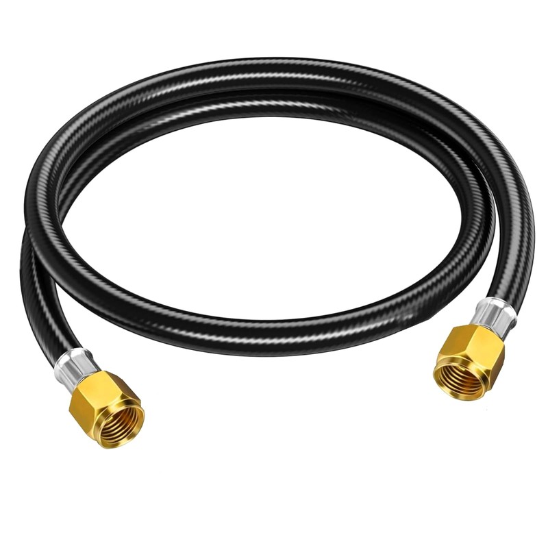 MCAMPAS Propane Hose Extension, 3/8 Inch RV Quick Connect, Gas