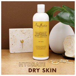 Sheamoisture Hydrating Body Lotion for Dry Skin Raw Shea Butter Paraben Free Lotion 13 oz