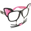 Sun-Staches Kitty Cat Sunglasses with Whiskers Costume Accessory, UV400 Lenses,