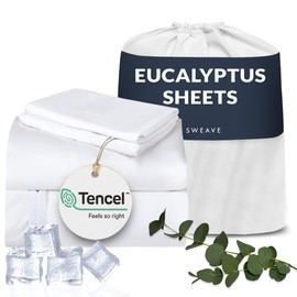 Sweave Eucalyptus Sheets Full Size - The Only Tencel Sheets in a Percale Weave Resulting in Far Superior Cooling, Temperature Regulation, Breathability, and Matte Finish - Softer Than Silk