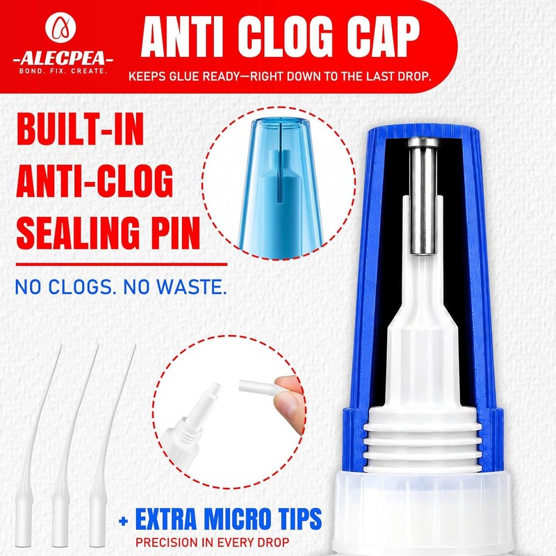 ALECPEA 30g Silicone Glue - Fast-Bonding & Weatherproof Adhesive for