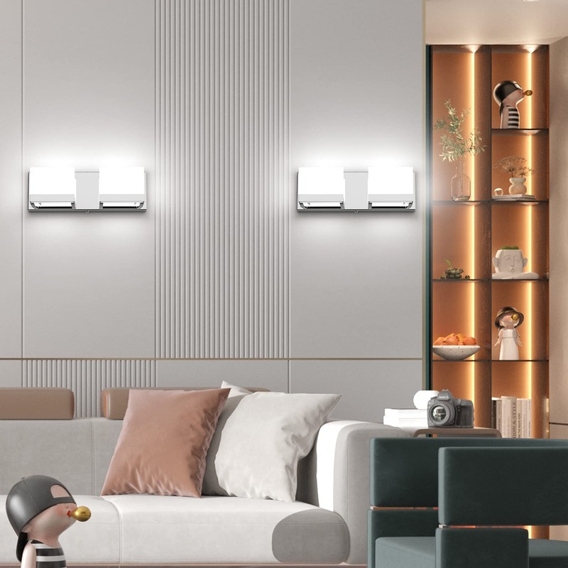 Tipace LED Dimmable Bathroom Lights Modern 2 Lights Vanity Light