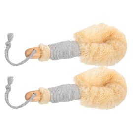 Ipetboom Pack Natural Shower Bath Brush Gentle Back Scrubber for Bathroom Tile Cleaning Exfoliating Body Brush for Dry Brushing