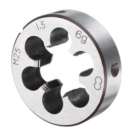 sourcing map Round Threading Die M25 x 1.5 Metric Thread Right Hand Screw Cutting Fixed Dies, Alloy Tool Steel Tapping Repair Tool