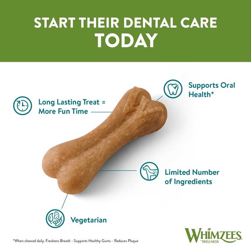 WHIMZEES By Wellness Rice Bone, Natural and Gluten-Free Dog Chews,