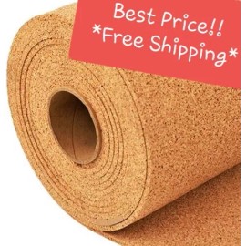 Portugal 30" x 48"  1/4" CORK ROLL bulletin message board panel acoustic sheet wall tile