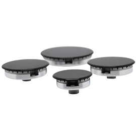 Vexillaris 8PCS Gas Stove Burner Caps Set Comaptible for SABAF Stove Handles Lid Kit Metal Stove knob Cooker Hat Set Gas Stove Burner Replacement Caps Stove Top Cover Burner Head Parts