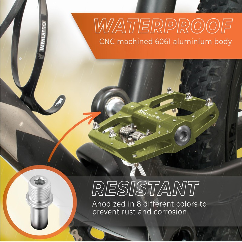 IMPALAPRO - Click Pedals Double Function SPD/Platform Compatible with Shimano