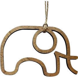 Friendship Elephant Ornament, Wooden Elephant Christmas Ornament, Elephant Ornament, Christmas Tree Decor, Decorative Hanging Ornaments, Home Décor