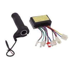 Controlador de Velocidad del Motor de Cepillo de 24V y 250W, Caja de Control de Motor Cepillado de con Empuñadura de Acelerador para Bicicleta Eléctrica, Triciclo y Scooter