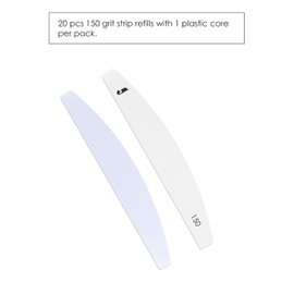 JAPURE Mega Sponge Pedicure Nail File - 150 Grit Professional Sponge Buffer, 20 Pcs Bulk Pack - Salon Quality Cushion Core Callus Remover Tool for Hard Skin