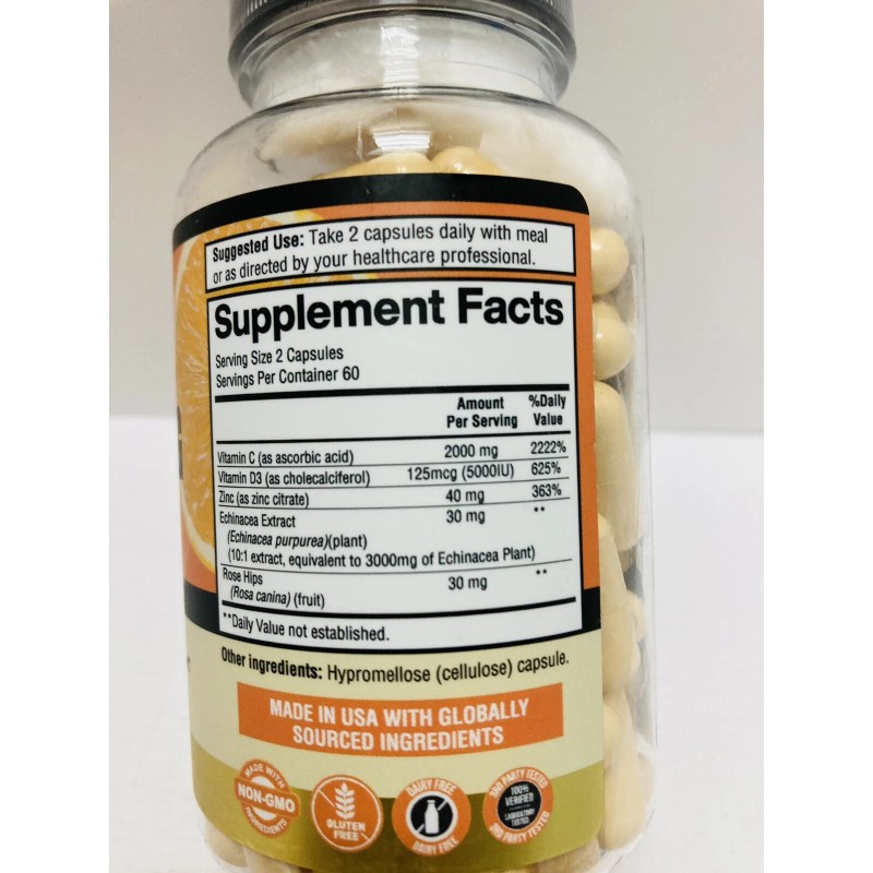 Happi Mi Vitamin C 2000MG D3 5000IU + ZINC 40mg