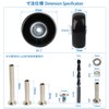 Suitcase Caster Replacement Kit, 1.8 x 0.7 inches (45 x