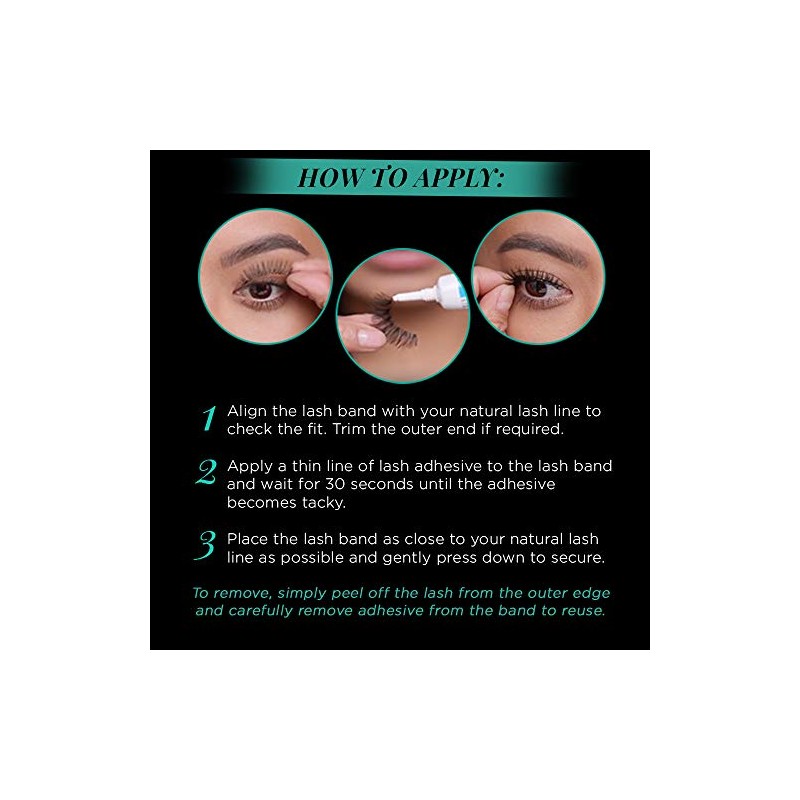 Ardell Natural Lashes Pestañas Postizas 102 Black Demi (Paquete de