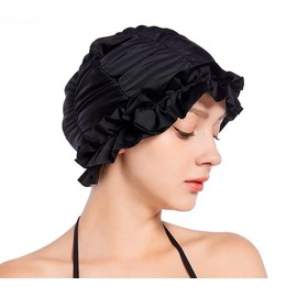 Women Swim Cap Swim Cap Cute Flower Shape Women Cloth Hat High Elasticity Swimming Cap Solid Color Pool Hat Adult Training Fitness Swimming Hat Elastic Durable Comfortable