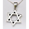Star of David Pendant with Chain 925 Sterling Silver, Sterling