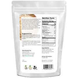 Z Natural Foods White Cheddar Cheese Powder, Nutrition-Packed, Creamy Cheese Powder, Perfect for Pizza, Mac and Cheese, Soups, Salads, and More, Non-GMO, Gluten-Free, Kosher, 1 lb.