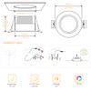 2 Inch LED Downlight, 3W Recessed Lighting Dimmable Ceiling Light