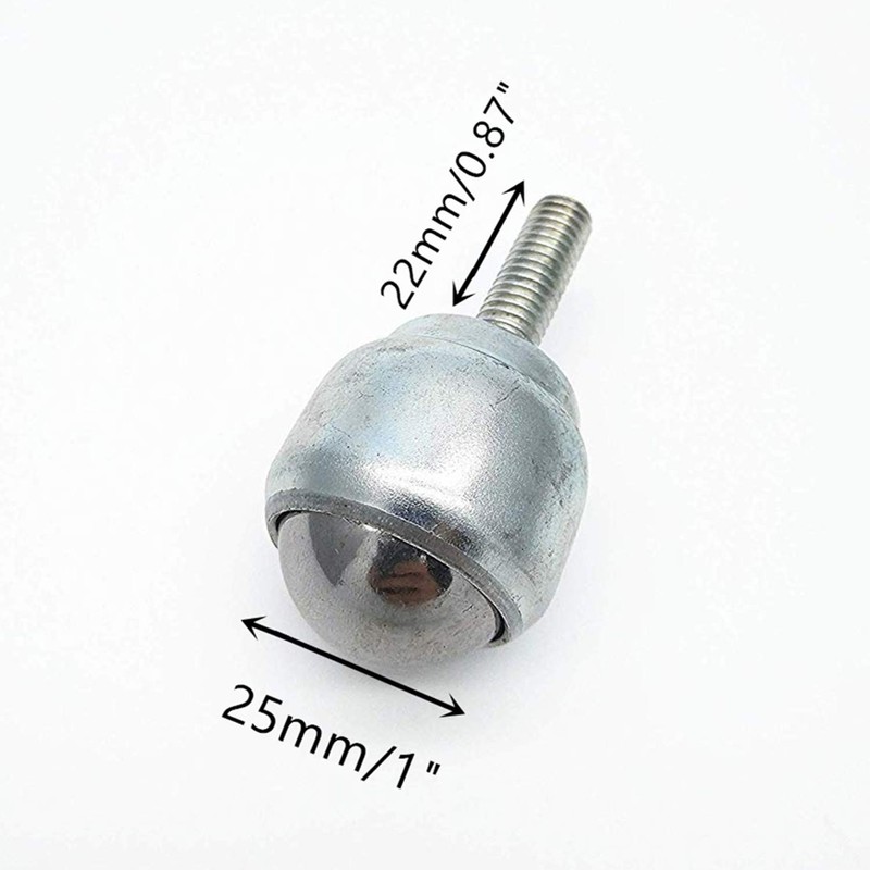 XMHF 25mm/1" Roller Ball Transfer Bearings Threaded Stem Caster Wheel