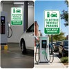 4 Pack 18x12 Inch Reflective Aluminum EV Charging Only Parking