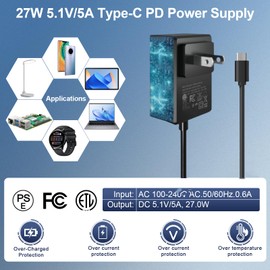 RasTech for Raspberry Pi 5 Kit with 5.1V5A DC Type-C Power Suply, V5 Active Cooler and ABS Case for Raspberry Pi 5 16GB/8GB/4GB/2GB Board