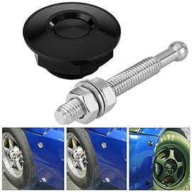 For Quick Release Bonnet Universal Push Button Quick Release Bonnet Hood Pins Lock Clip Kit (Silver)