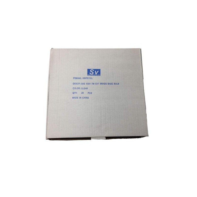 Sival - Replacement Globe Light Bulb, G50, 7W/130V, E17 (C9)