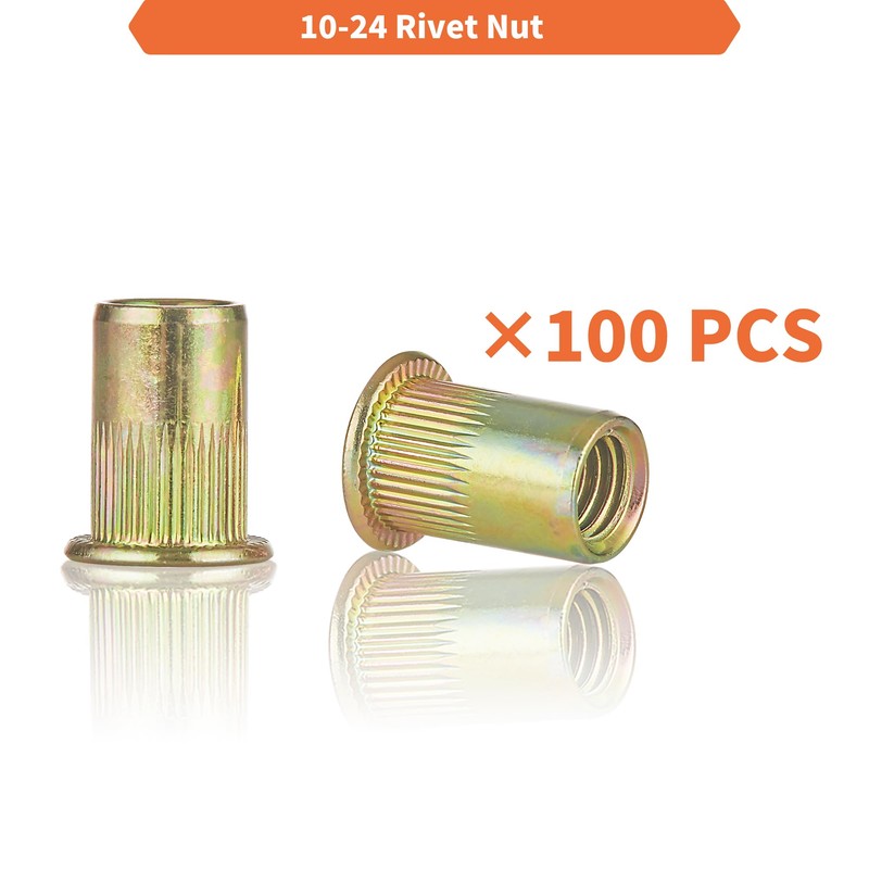 Rivet Nut Installation Tool Set Flat Head Rivnut Threaded Insert