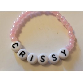 Unbranded Baby Crissy Pink Name Bracelet Made Just For IDEAL 24 inch Big Baby Crissy Doll