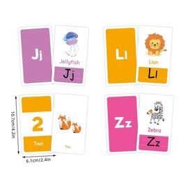 Teenager Learning Flash Cards, 58pcs/set Colorful Double Sided Flashcards, Flashcards Learning Alphabet Educational Learning Toys for Kids, Learning Games for Toddlers, Multifunction Bilingual Flash Cards