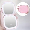 LED Compact Makeup Mirror, 4 Inches 1X/10X Magnification Travel Mirror