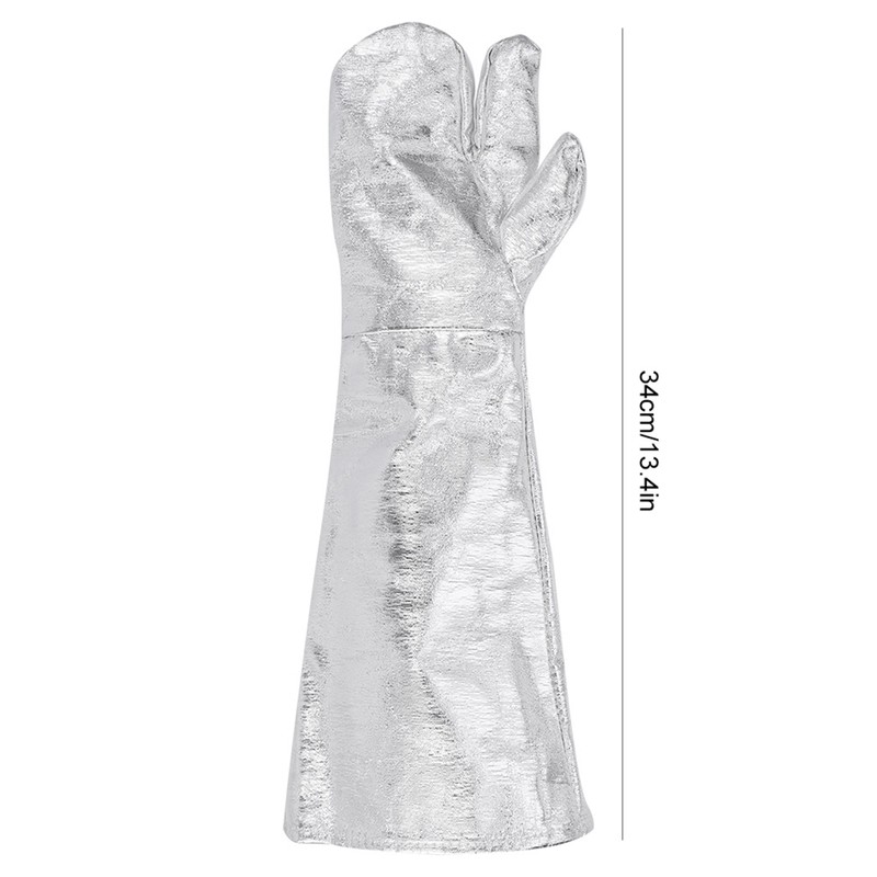 2Pcs ThreeFinger Thicken Cotton Welding Gloves 1000℃ Radiant Heat Fire