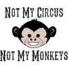CafePress Not My Circus, Not My Monkeys (Cut Oval Car
