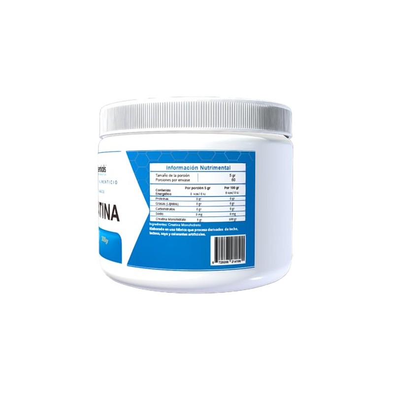 Creatina Monohidrato 100 pura Libre de azucares Libre de gluten