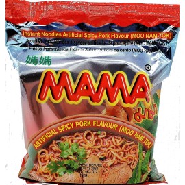 Mama Spicy Pork ( Moo Nam Tok ) Instant Noodles 1.94 oz x 10 Packs ~ US SELLER