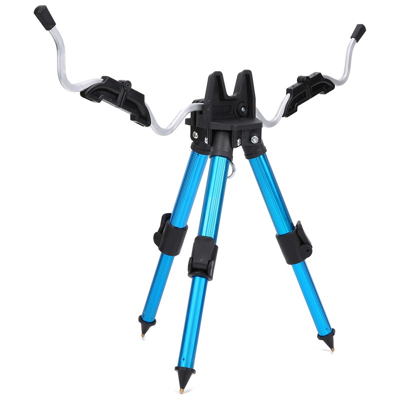 Foldable Multipurpose Fishing Rod Bracket Tripod Beach Long Range Aluminum