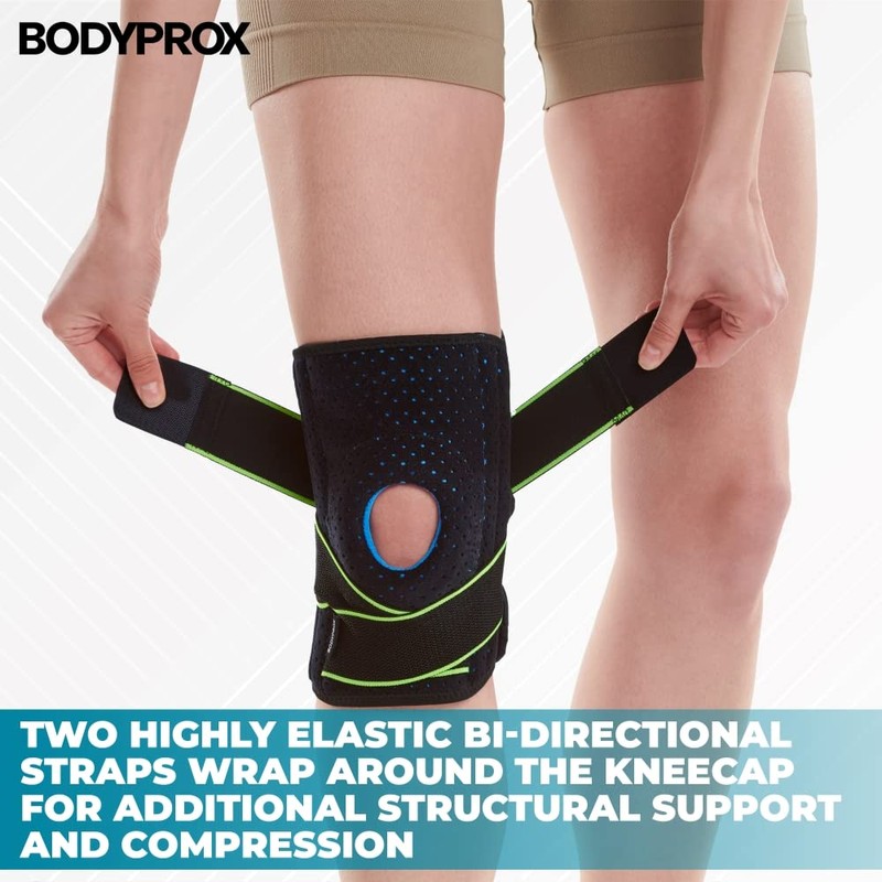 Bodyprox Knee Brace with Side Stabilizers & Patella Gel Pads