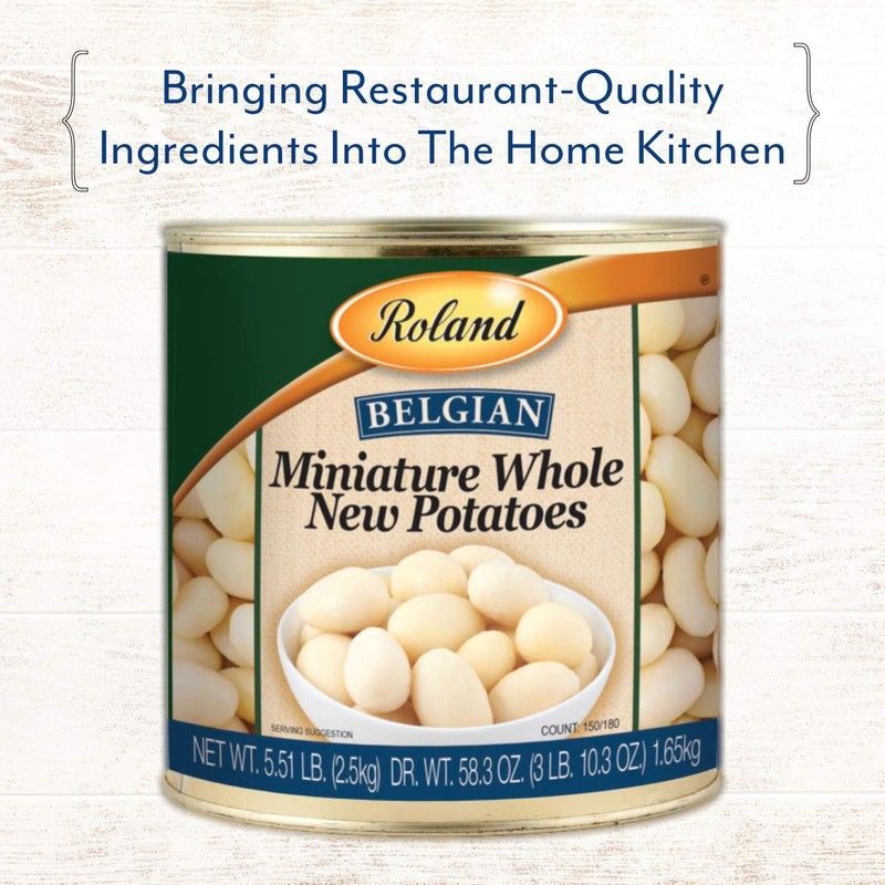 Roland Foods Miniature Whole New Belgian Potatoes, 5.51 Pound Can,