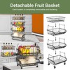 Modern 4 Tier Fruit Vegetable Storage Basket with Rolling Wheels