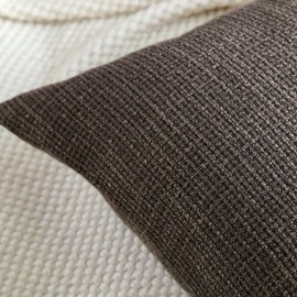 OTOSTAR Linen Throw Pillow Covers Set of 2 Decorative Square Pillowcases Cushion Covers 24x24 Inch for Home Decor Sofa Bedroom Car 60 x 60CM Dark Brown