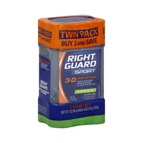 Right Guard Sport Fresh Clear Gel Antiperspirant & Deodorant 2-3 oz. Pack